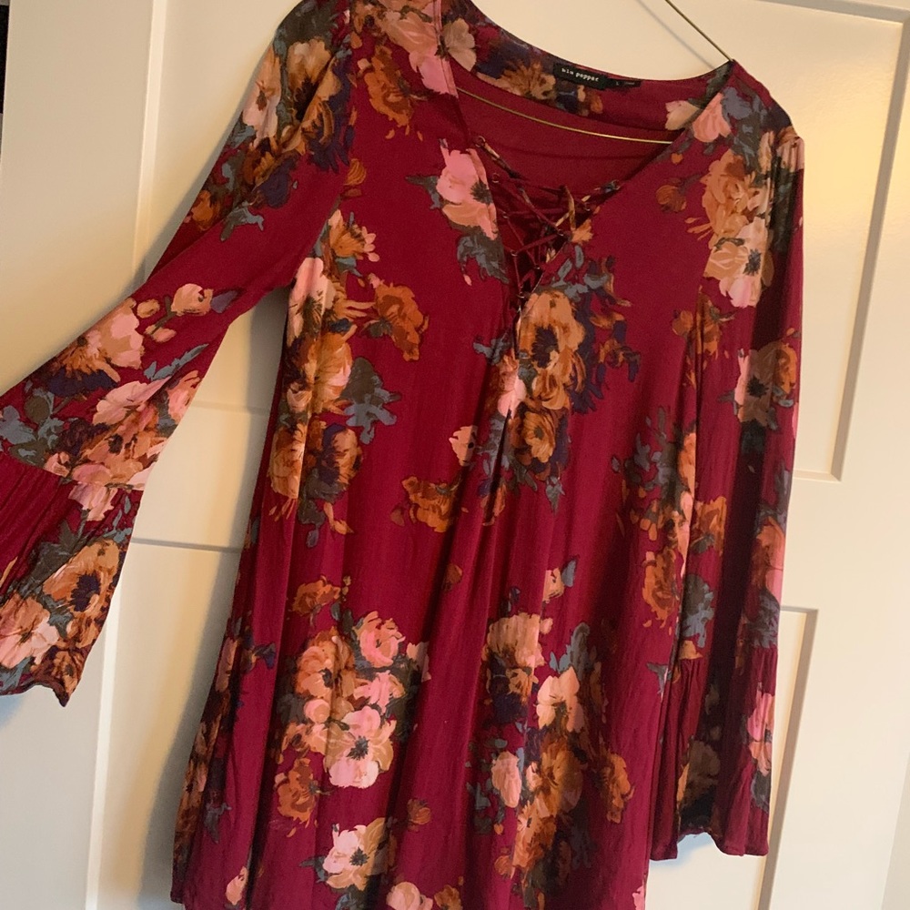 Red Flowy Dress